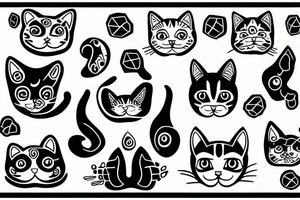 cats vs dog tattoo idea