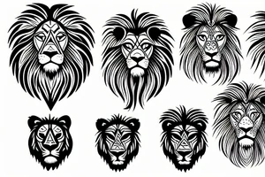 an aggressive lion tattoo idea