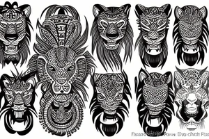 roaring lion tattoo idea
