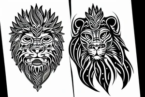roaring lion tattoo idea