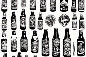 bottle of beer tattoo idea