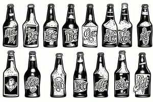bottle of beer tattoo idea