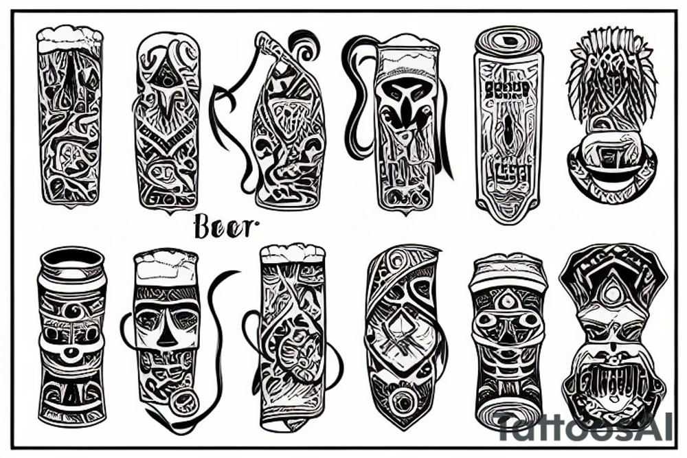 beer lover tattoo idea