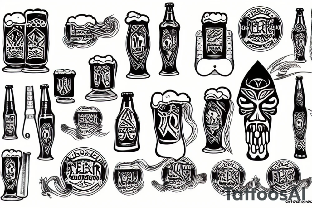 beer lover tattoo idea