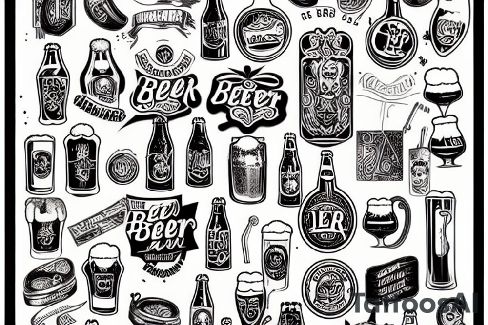 beer lover tattoo idea