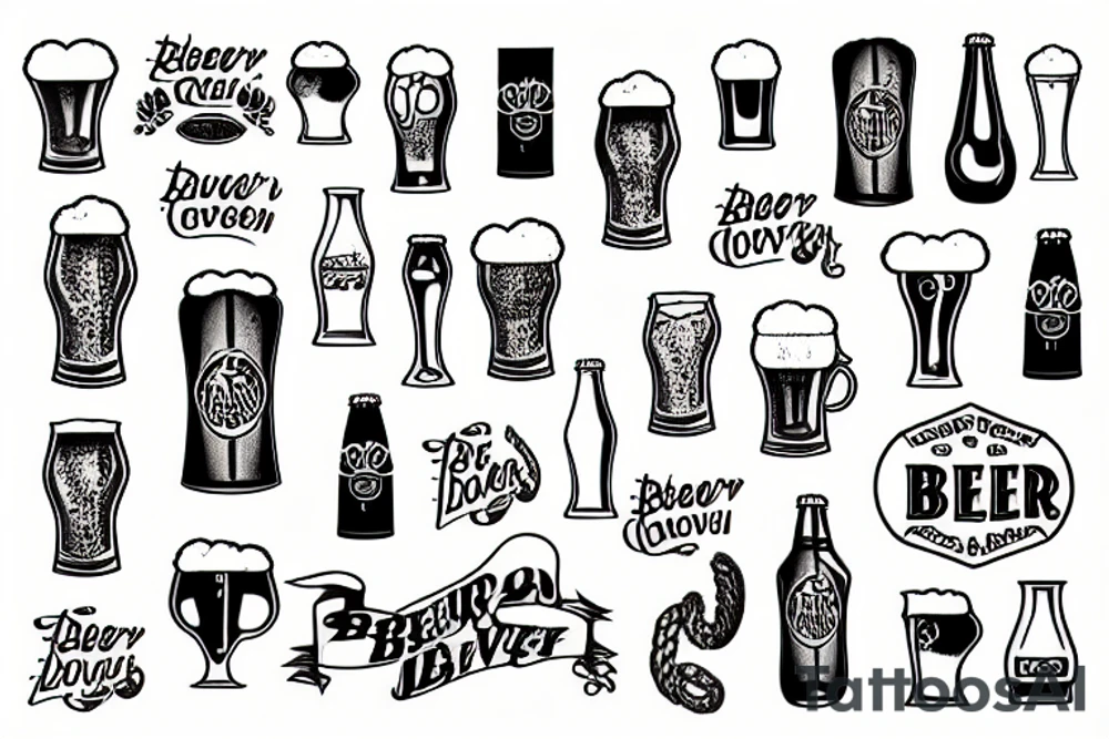 beer lover tattoo idea