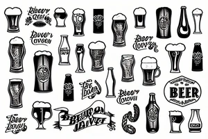 beer lover tattoo idea