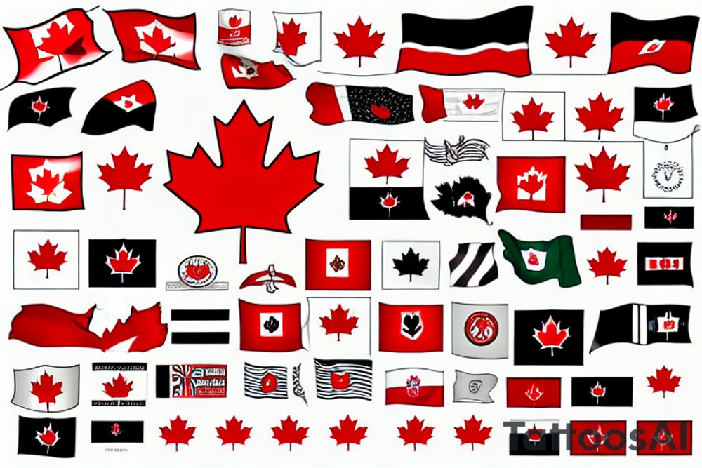 Canadian flag tattoo idea