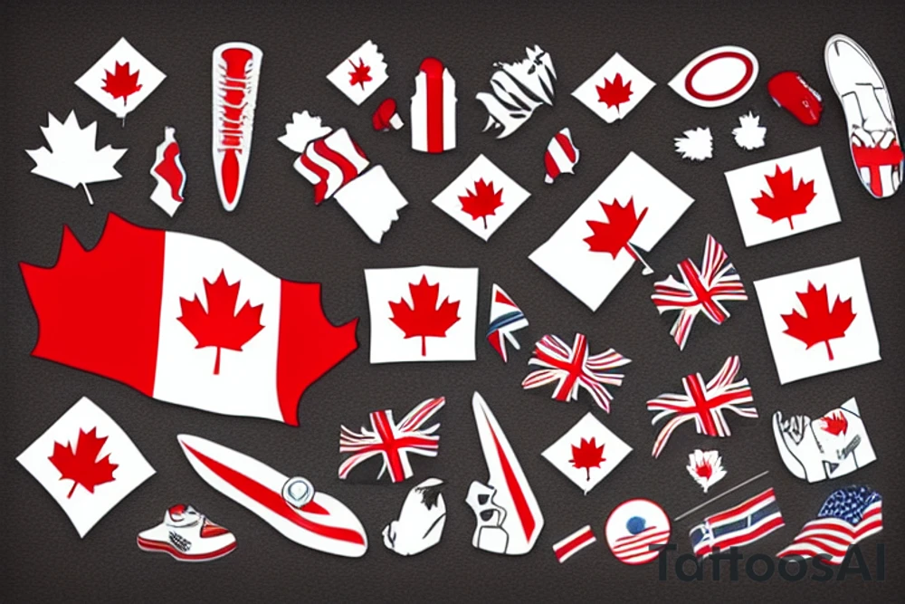 Canadian flag tattoo idea