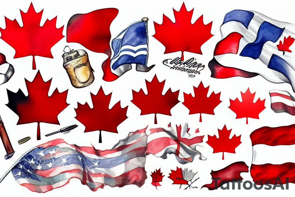Canadian flag tattoo idea