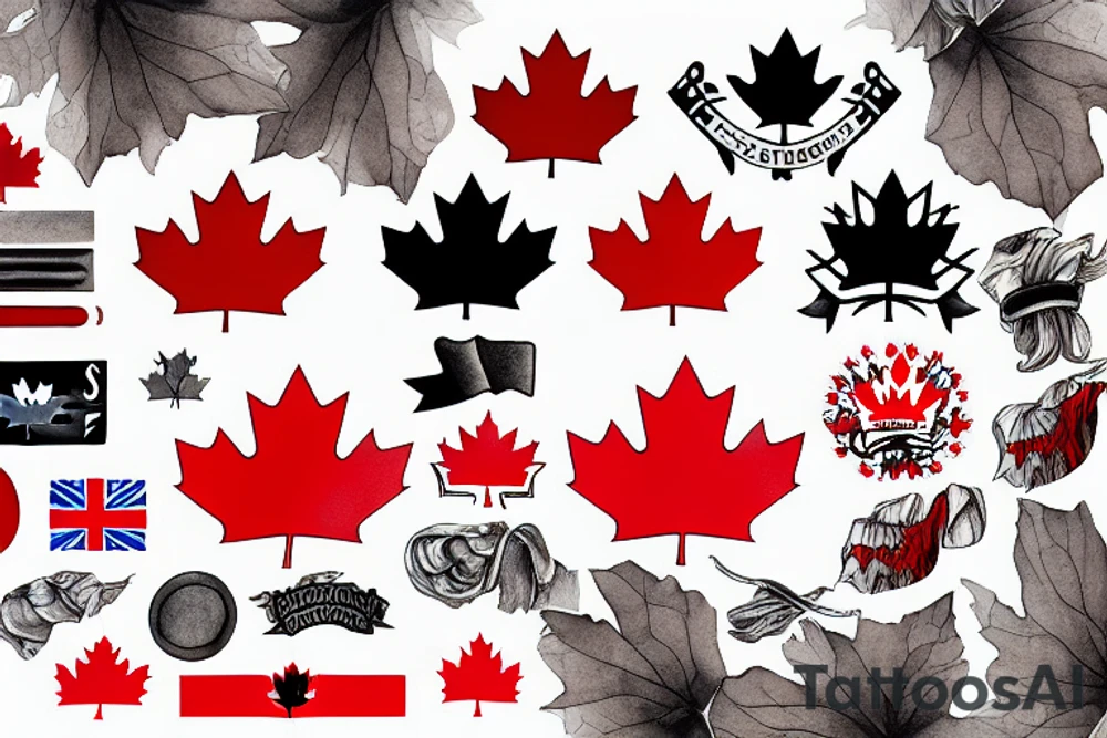 Canadian flag tattoo idea