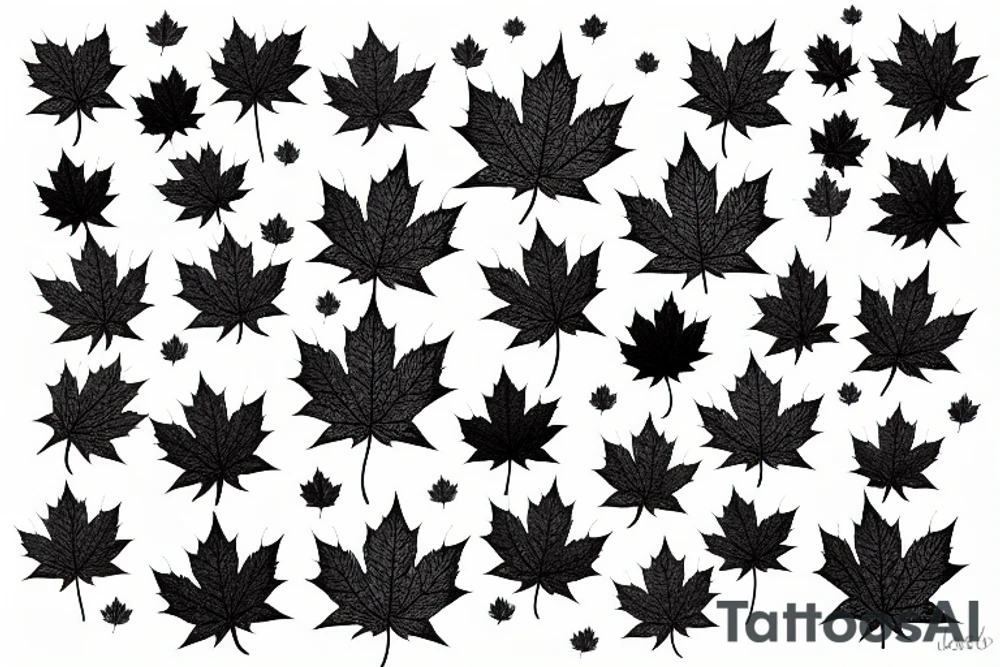 Maple leaf tattoo idea