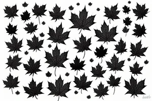 Maple leaf tattoo idea