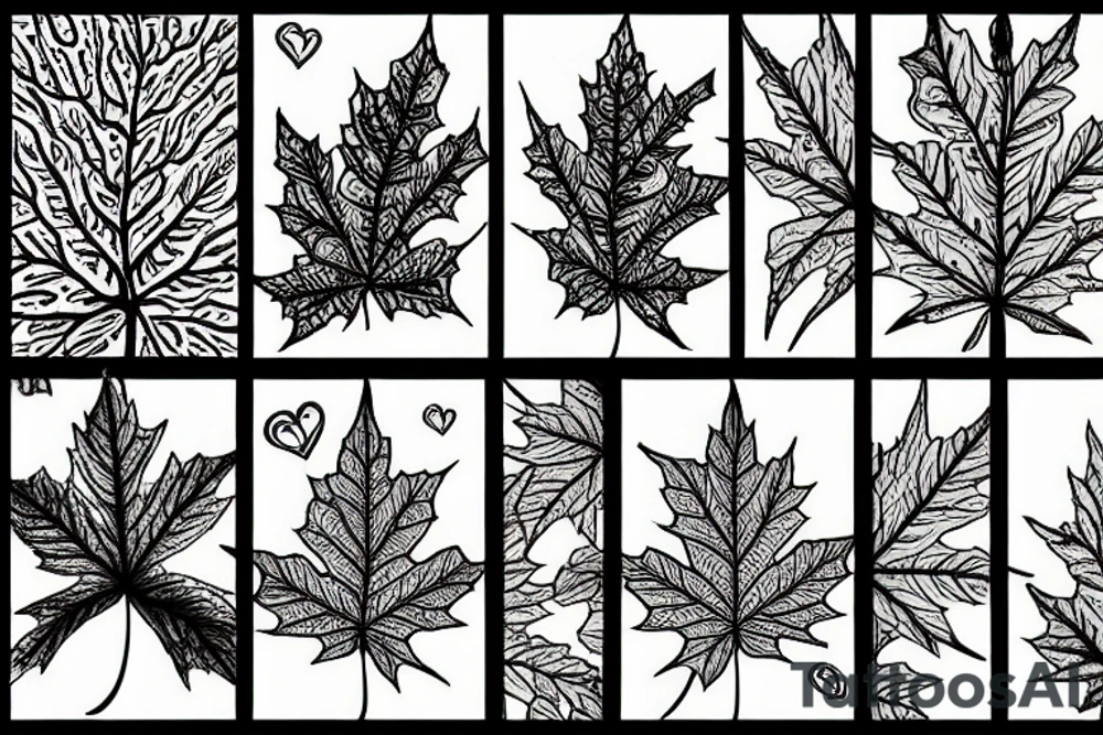 Maple leaf tattoo idea