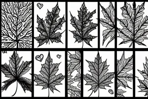 Maple leaf tattoo idea