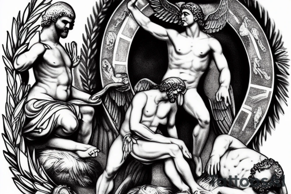 The Greek God Prometheus tattoo idea