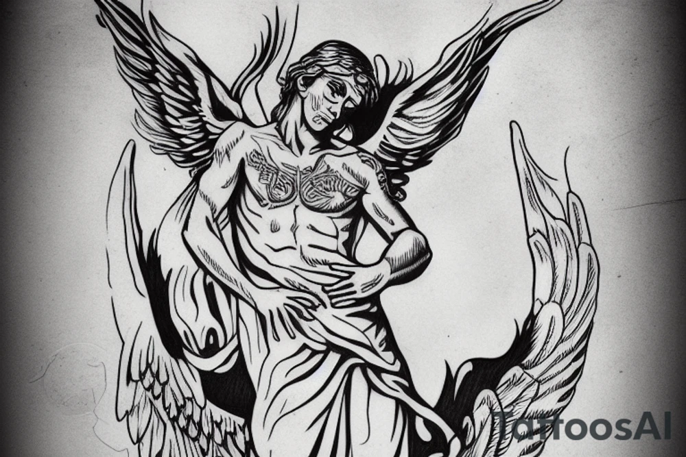 Lucifer as an Angel tattoo idea