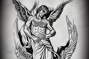 Lucifer as an Angel tattoo idea