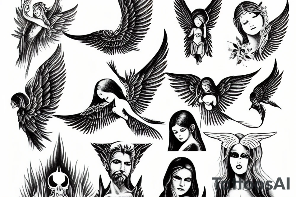 Lucifer as an Angel tattoo idea