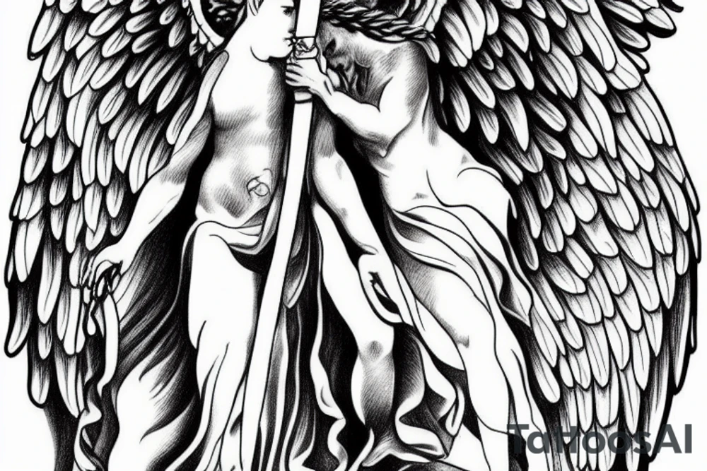 Lucifer from Paradise Lost as an Angel tattoo idea