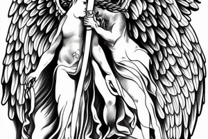 Lucifer from Paradise Lost as an Angel tattoo idea
