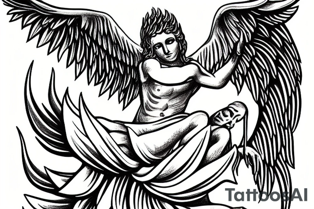 Lucifer from Paradise Lost as an Angel tattoo idea