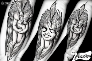 Lucifer from Paradise Lost as an Angel tattoo idea