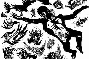 Lucifer falling down from heaven tattoo idea