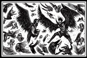 Lucifer falling down from heaven tattoo idea