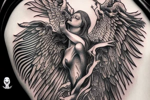 Lucifer falling down from heaven tattoo idea