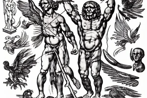 Prometheus holding a fire tattoo idea