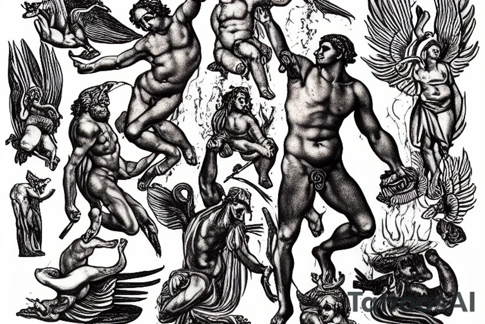 Prometheus holding a fire tattoo idea