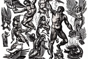 Prometheus holding a fire tattoo idea