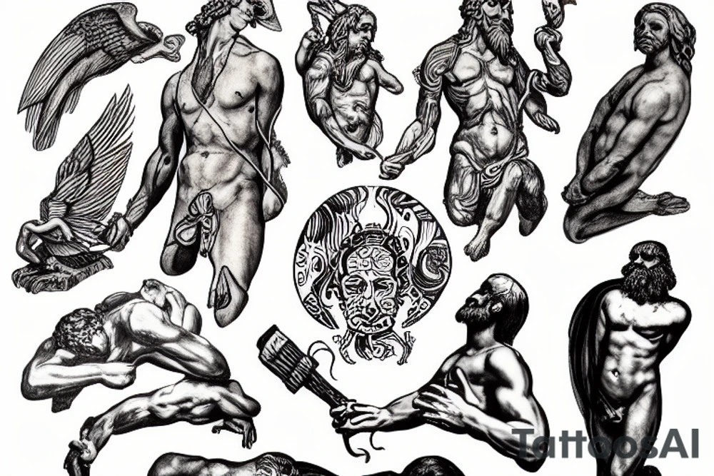 Prometheus holding a fire tattoo idea