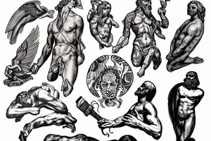 Prometheus holding a fire tattoo idea