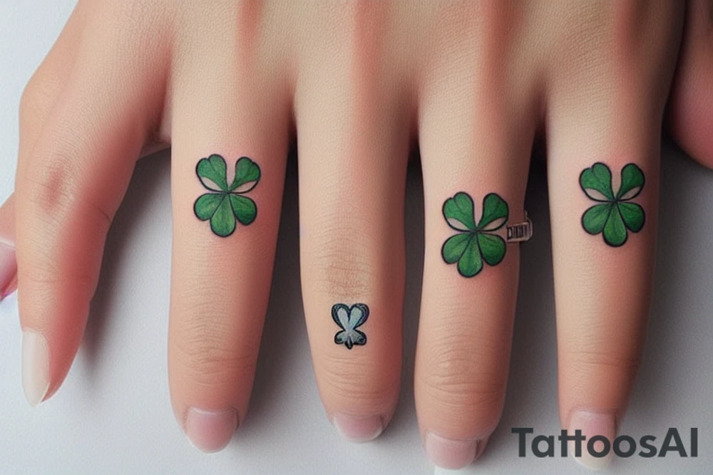 Claddagh Ring with Four Leaf Clover tattoo idea