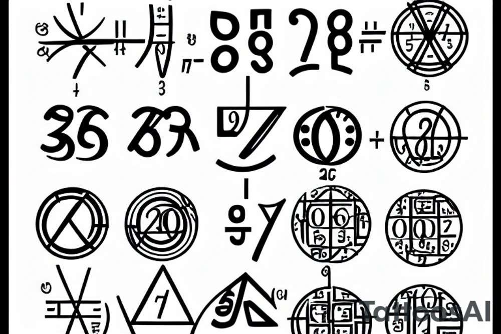 Math connected with P number tattoo idea