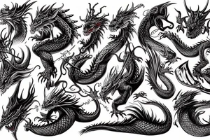 Dragon  lord of the Ring style tattoo idea