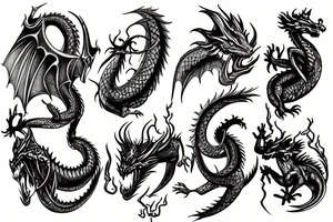 Dragon  lord of the Ring style tattoo idea