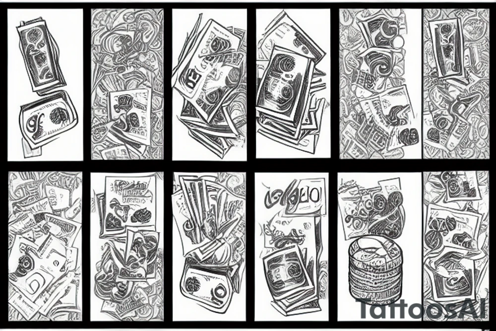 Money bag tattoo idea