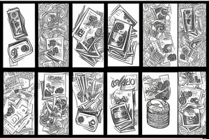 Money bag tattoo idea