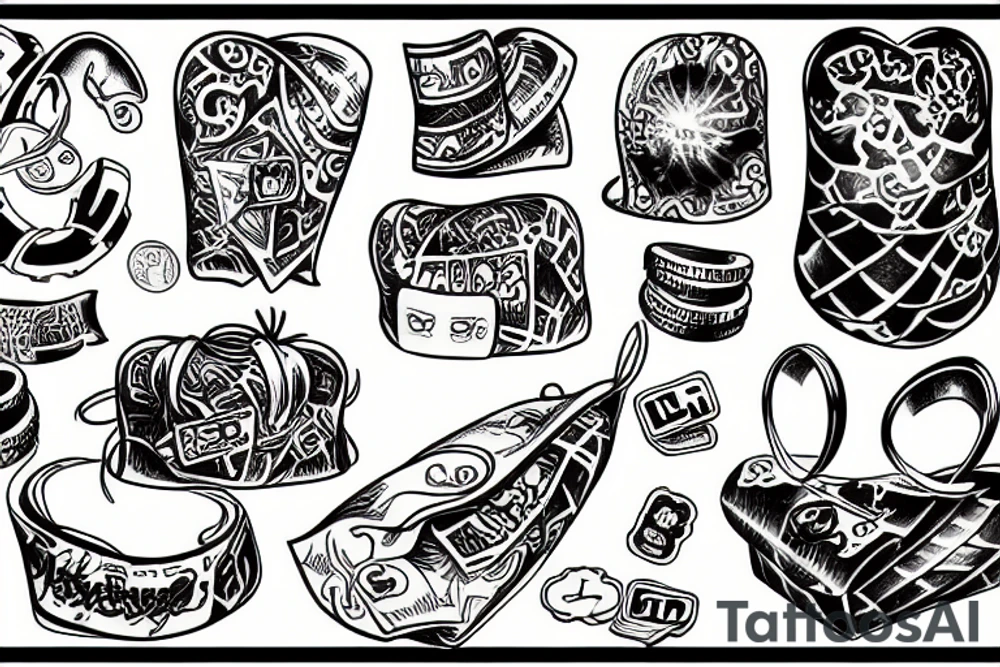 Money bag tattoo tattoo idea