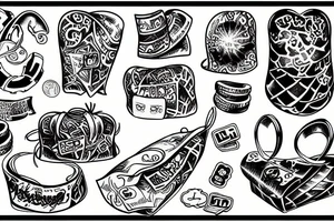Money bag tattoo tattoo idea