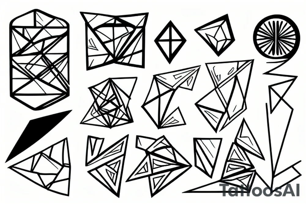 geometric shapes tattoo idea