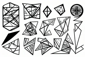 geometric shapes tattoo idea