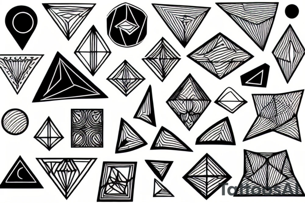 geometric shapes tattoo idea