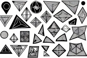 geometric shapes tattoo idea