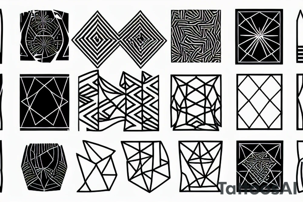geometric shapes tattoo idea
