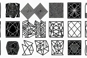 geometric shapes tattoo idea