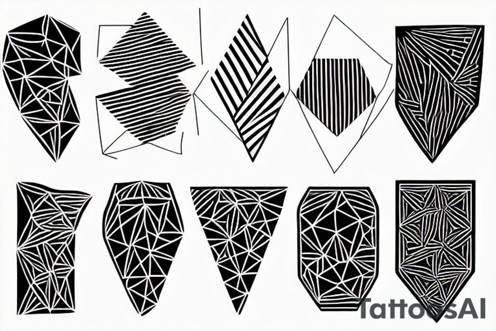 geometric shapes tattoo idea